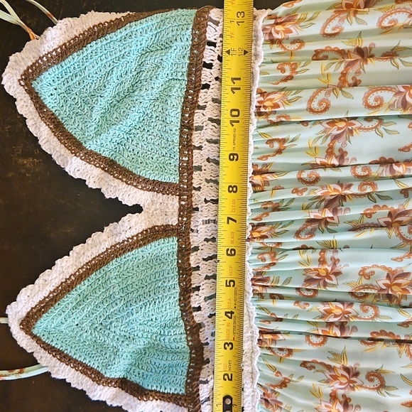 NWT Fun And Flirty Crochet Halter Style Maxi Dress - Picture 13 of 14